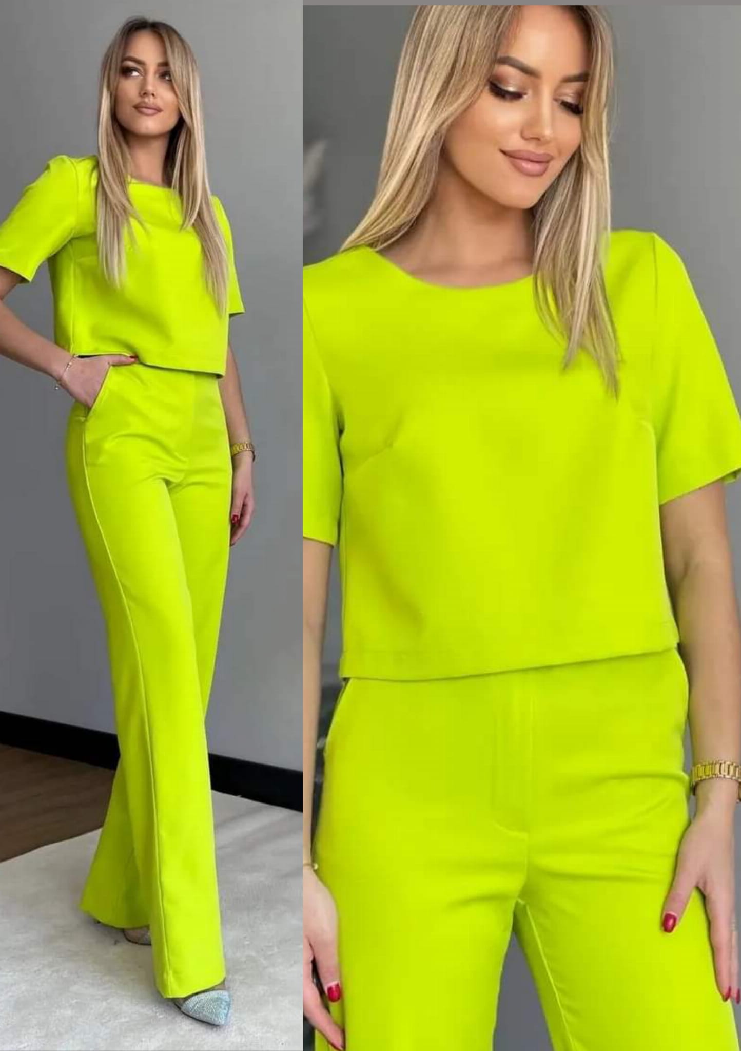 Komplet BLUZKA + SPODNIE Limonka Batino
