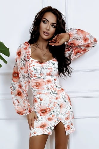 Sukienka LOVE FLOWER MAKI Ecru