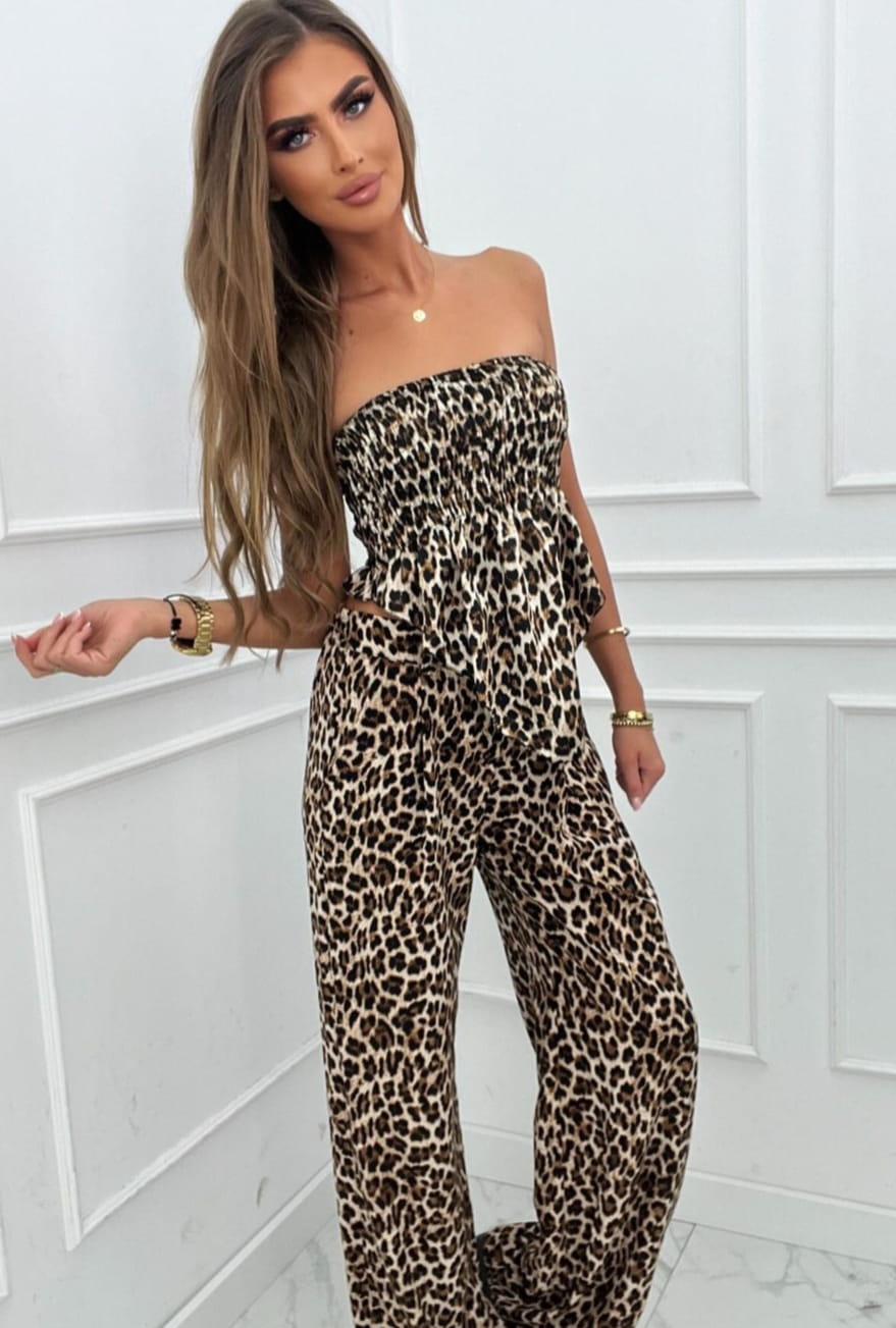 Top Satynowy Bandana Print Panterka
